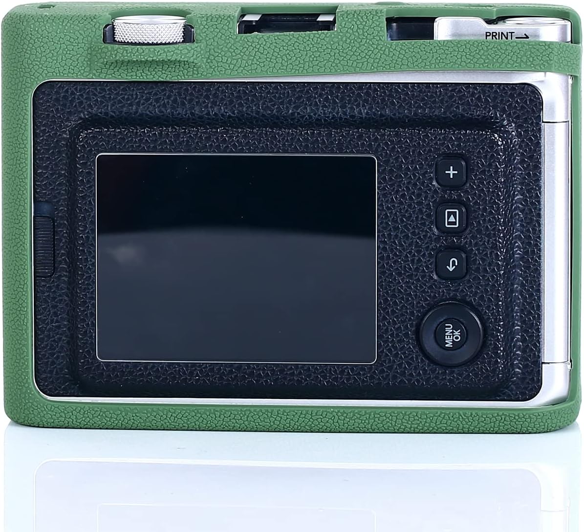 Pocoukate Protective Case for Instax Mini EVO, Soft Silicone Cover Bag with Screen Protector for Fujifilm Instax Mini EVO Instant Camera - Green