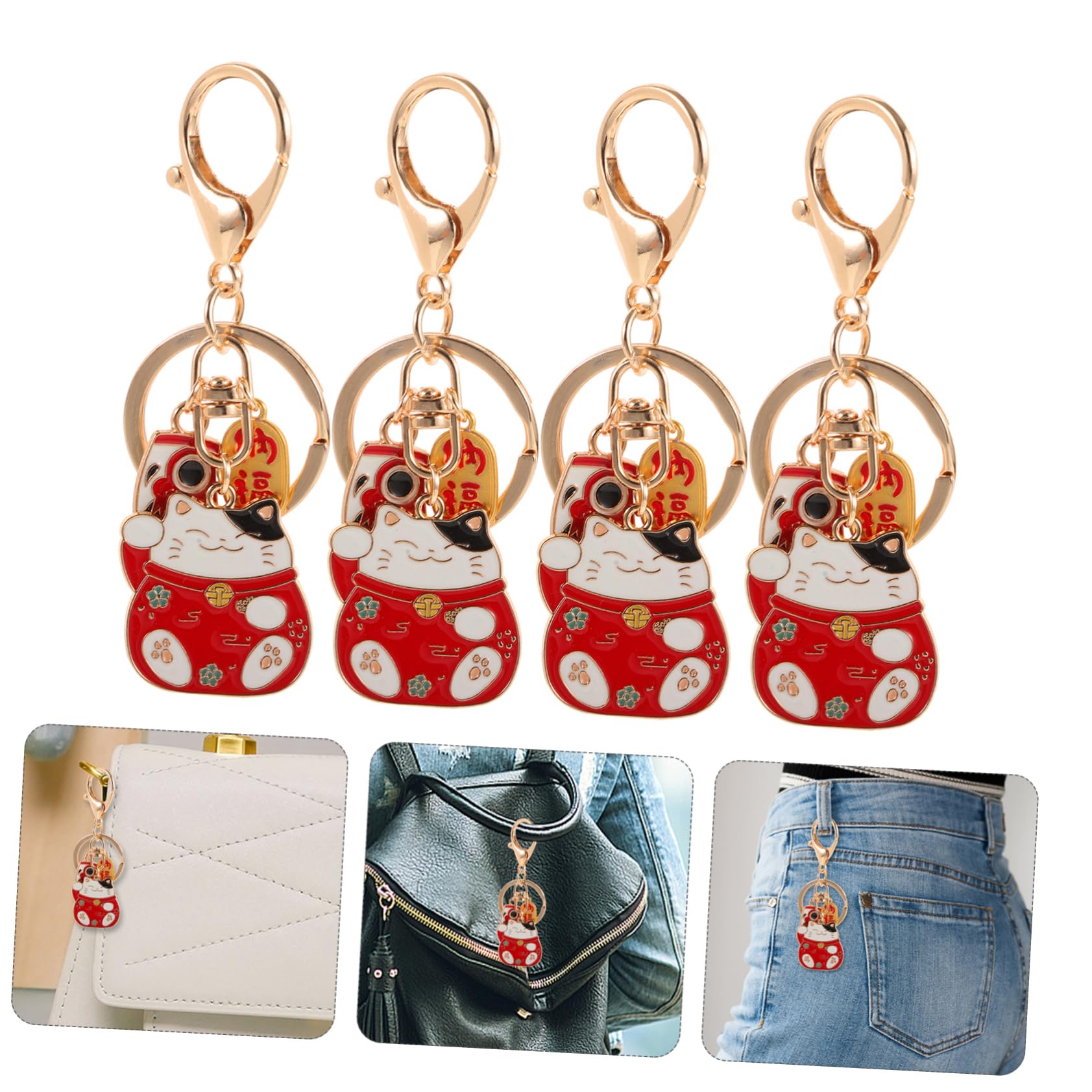 SOIMISS 16stücke Katzen-fisch Schlüsselanhänger Kreative Metallornamente Für Taschen Und Lifelike Dekorative Für Und Feste