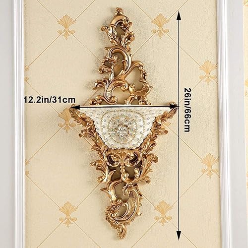 Miniatura 6 de Floreros de pared de resina retro de estilo europeo para sala de estar, comedor, dormitorio, cocina, oficina, hotel, decoración del hogar, florero