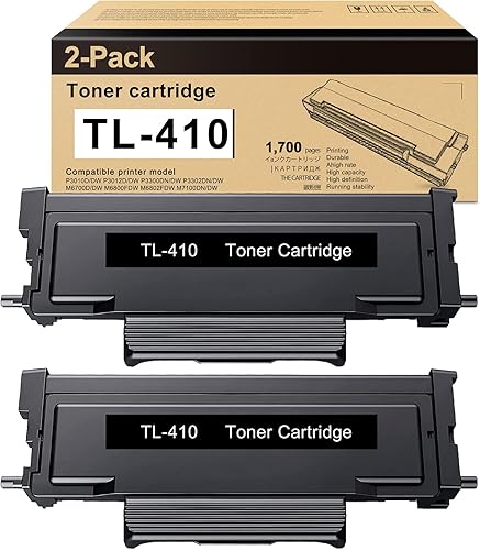 CLIE Paquete de 2 cartuchos de tóner compatibles con TL-410 negros para Pantum M7202FDN/FDW M7300FDN/FDW P3302DN/DW M6700D/DW M6800FDW M6802FDW