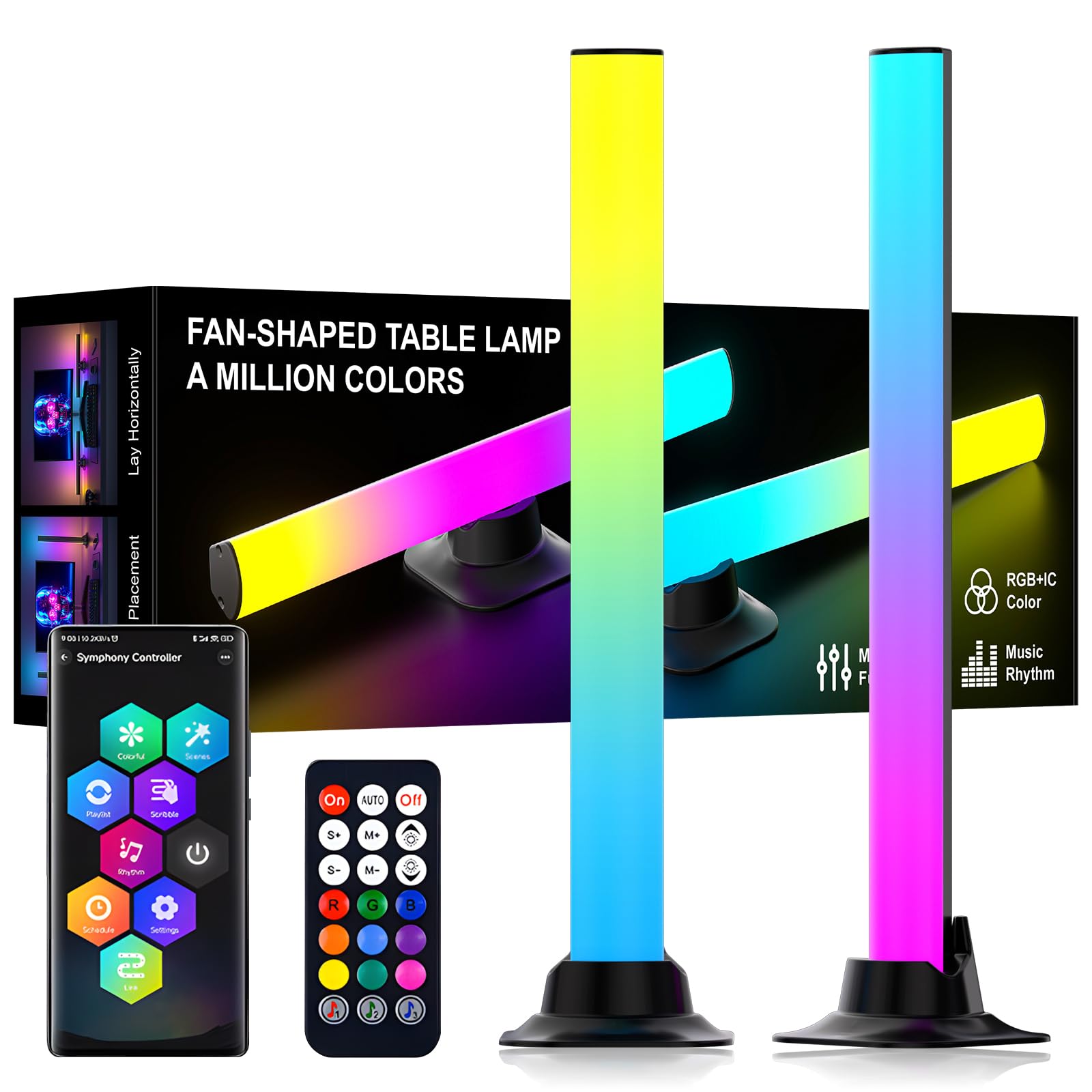 32CM Listwy Światła LED, Oświetlenie do Gier z Synchronizacją Muzyki, Oświetlenie Ambientowe, Podświetlenie TV do Komputera, Gier, Dekoracji Pomieszczeń USB 5V