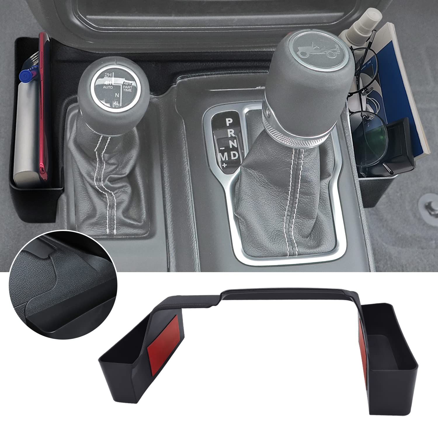 Buy Center Console Gear Shift Side Organizer Tray Storage Box for 2018