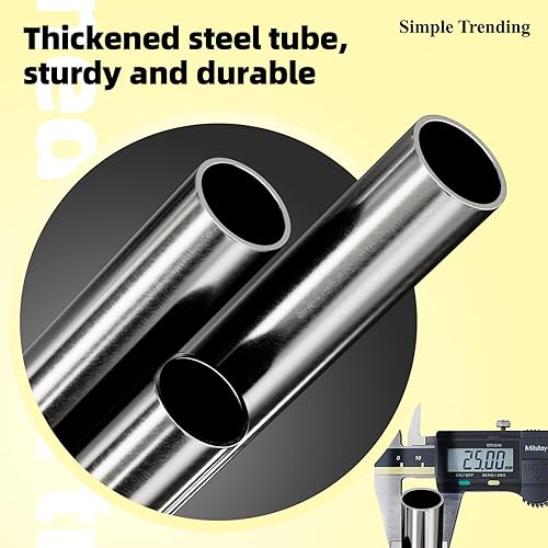 Miniatura 6 de Simple Trending - Perchero resistente de ropa con ruedas para colgar, organizador de ropa rodante de metal con capacidad de carga de 500 LBS, cromado