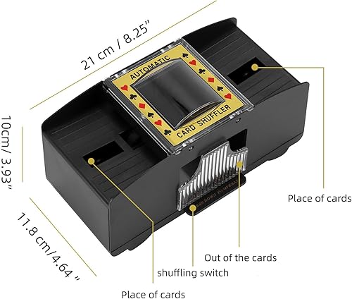 Miniatura 8 de ALLOMN Barajador automático de tarjetas, máquina distribuidora de tarjetas UBS, Barajador de cartas de casino de juego eléctrico para póker