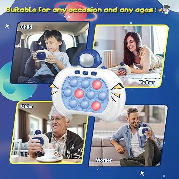 Azyh Quick Press Game Fidget Toys Pro for Kids Adult, Fast Push Handheld Game Consoles Autism Toys, Push Bubble Stress Sensory Toys, Birhtday Halloween Xmas Gift for Boys Teen