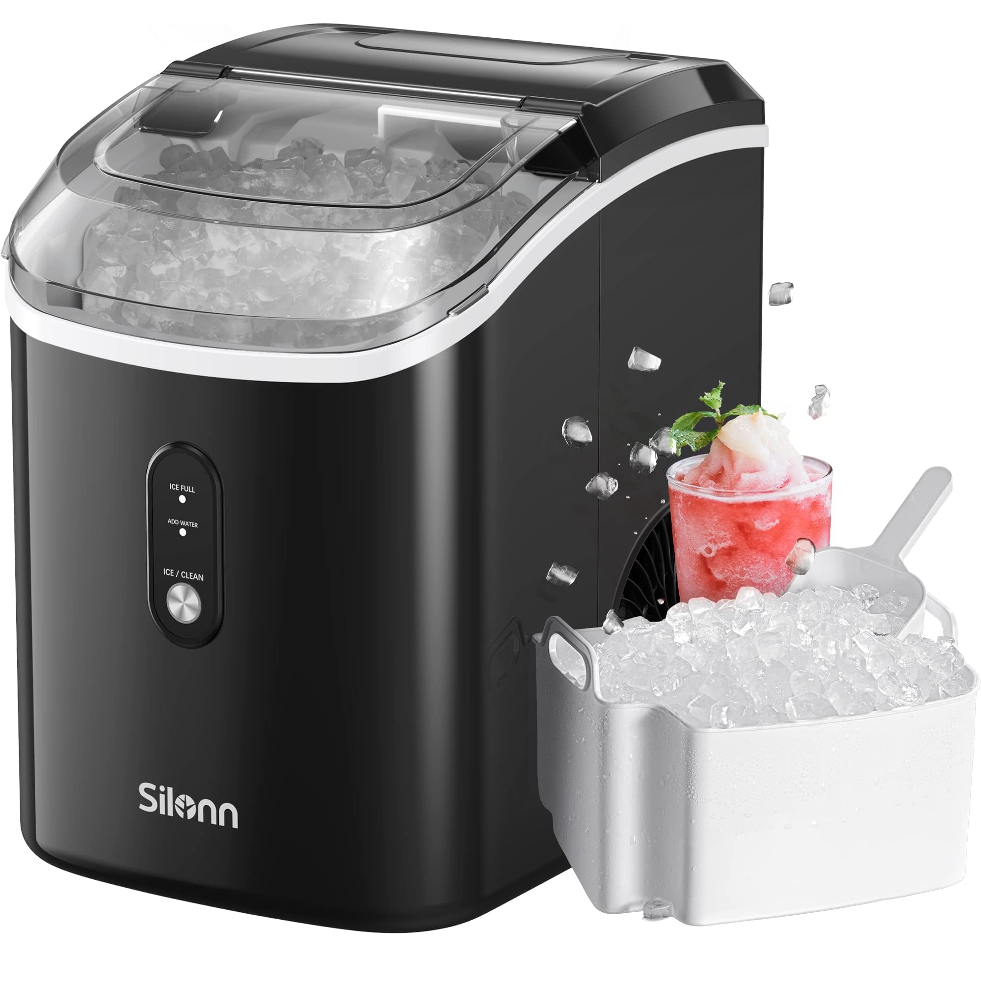 Silonn Nugget Ice Maker with Auto Drop