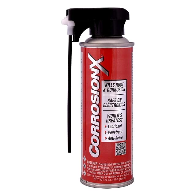 CorrosionX Rust Inhibitor Industrial-Strength Dielectric Corrosion Prevention Lubricant Penetrant for Marine Automotive Electronics RV Use Protects Bolts Cables