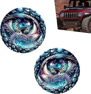 Striking Blue 3D Stereo Beast Eyes Headlight Decals for Off-Road Customization