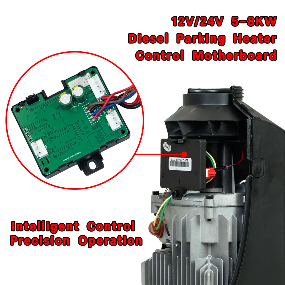Sunster Luftheizung Motherboard, Diesel Standheizung Steuerplatine, Auto Standheizung Ersatzzubehör für 5KW 8KW Lufterhitzer