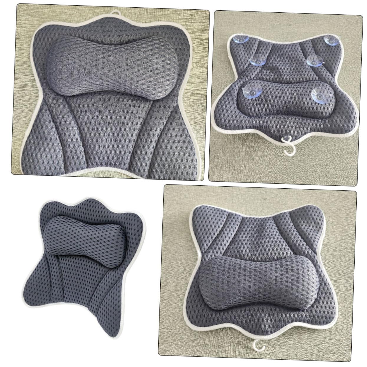 Didiseaon Bathtub Pillow Suction Cup Bath Tub Pillow Headrest Spa Pillow for Tub Neck Pillow Bath Accessories