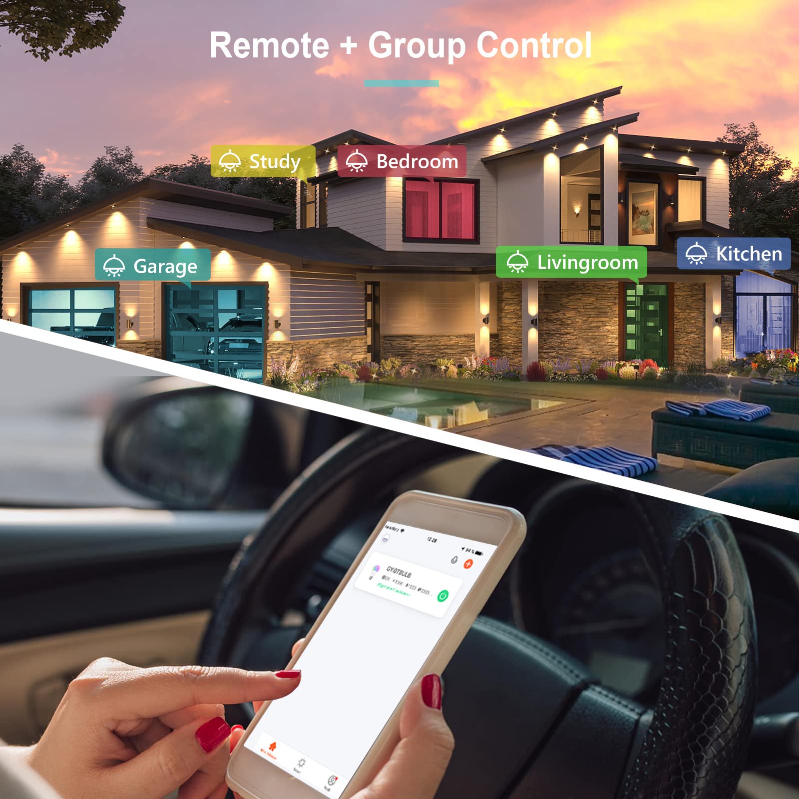 GY Ampoules Connectée E27 LED WiFi 18W Globe G120 1800LM, Intelligente Dimmable Multicouleurs RGB&CCT 2700K-6500K, ampoule Smart life Compatible avec Alexa/Google Home