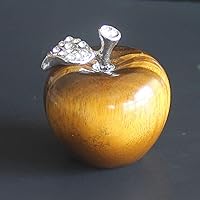 Vista 11 de Decoración para el hogar de manzana de cuarzo de cristal mezclado de 1.181 in (turquesa blanca)