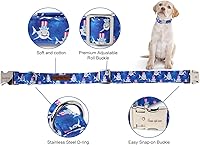 Vista 239 de Unique Style Paws - Collar rosa con hebilla de metal, duradero y lindo para perros pequeños a grandes