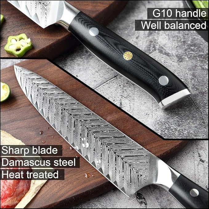 Set Cuchillos Cocina 5 Piezas Acero Inoxidable Forjado miniatura 4