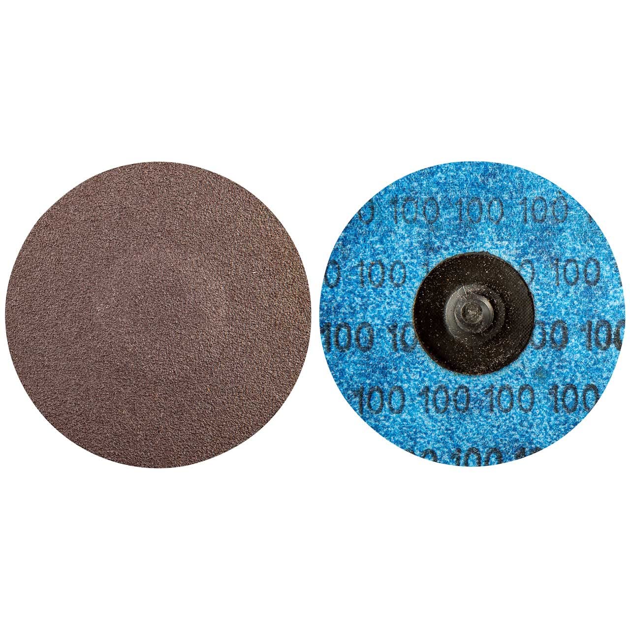 Norton 66261121035 3 in. Gemini R228 AO Medium Grit TR (Type III) Quick-Change Cloth Discs, 100 Grit, 50 Pack