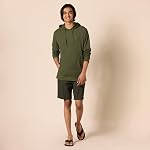 Amazon Brand - Goodthreads Men's Long-Sleeve Slub Thermal Pullover Hoodie, Olive, Medium