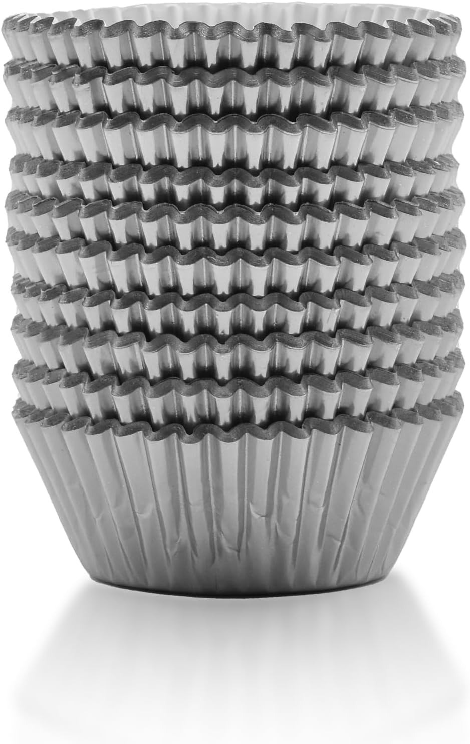 200 Pcs Silver Foil Cupcake Liners Standard Baking Cups