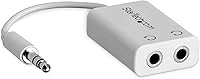 Vista 6 de StarTech.com Cable de extensión de audio de 0.138 in – Cable divisor de audio delgado y extensor de auriculares – macho a 2 cables AUX hembra