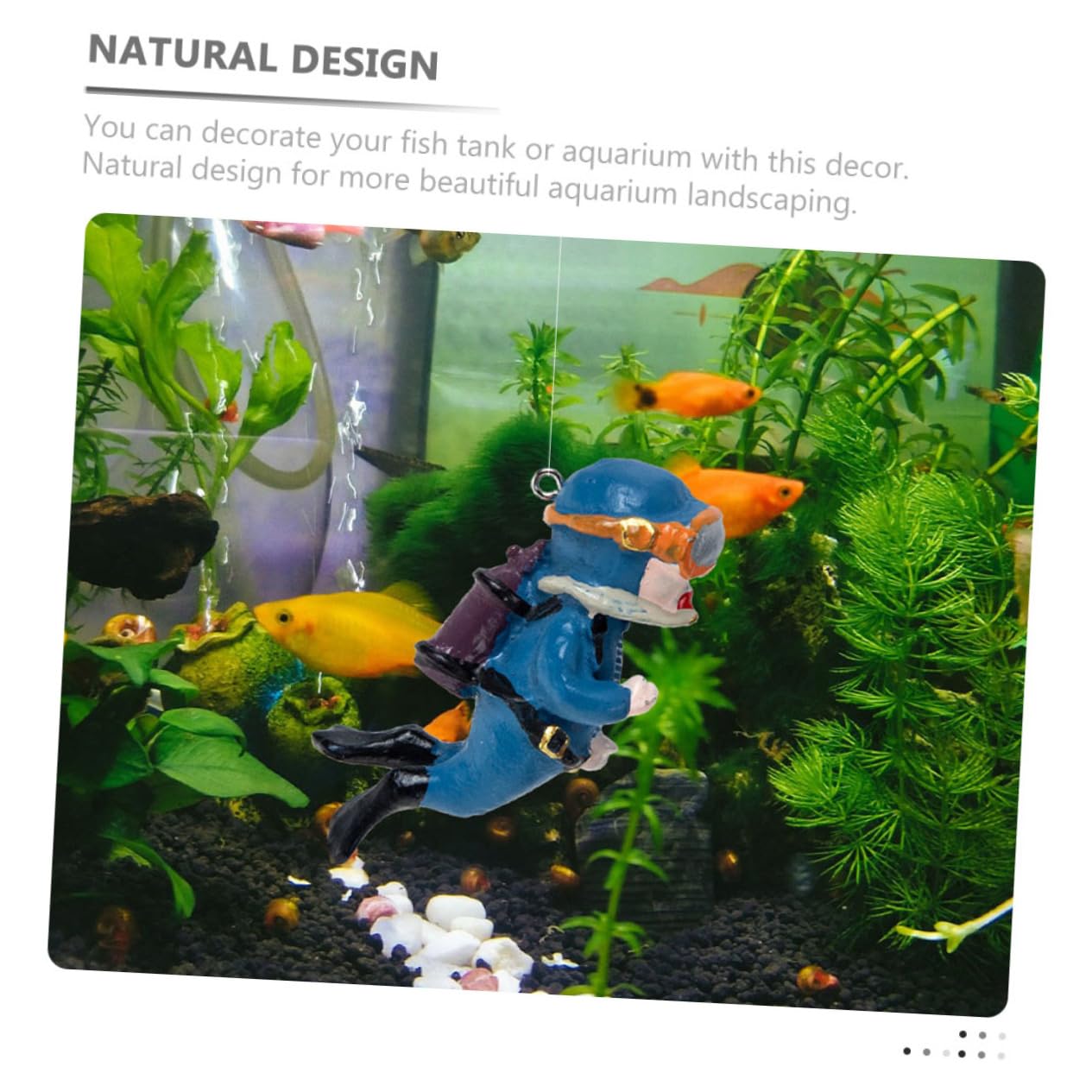FOMIYES Lot De 4 Figurines De Plongeurs Flottants Décoratifs pour Aquarium Adorables Accessoires en Résine 2 Pièces X 4