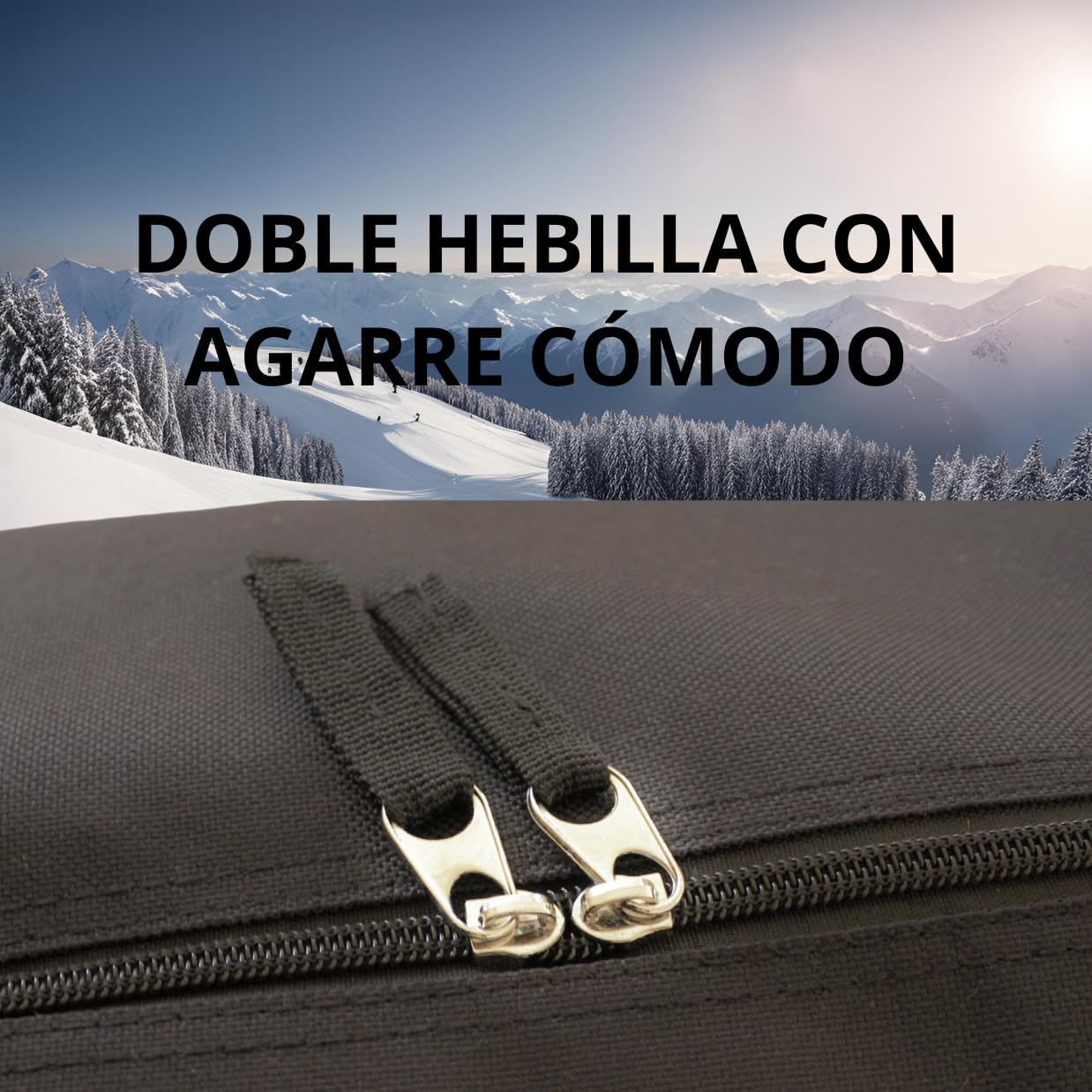 cavest Bolsa de esquis y Bastones Reforzada Impermeable 190cm y 170cm - Funda Esqui - Funda esquis