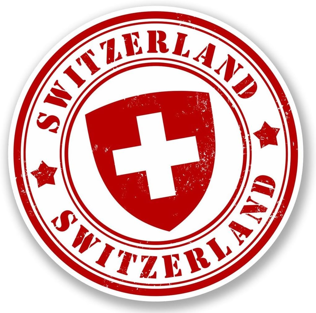 Switzerland Vinyl Sticker Decal Laptop Car Bumper Sticker Travel Luggage Car Sign Fun 5"