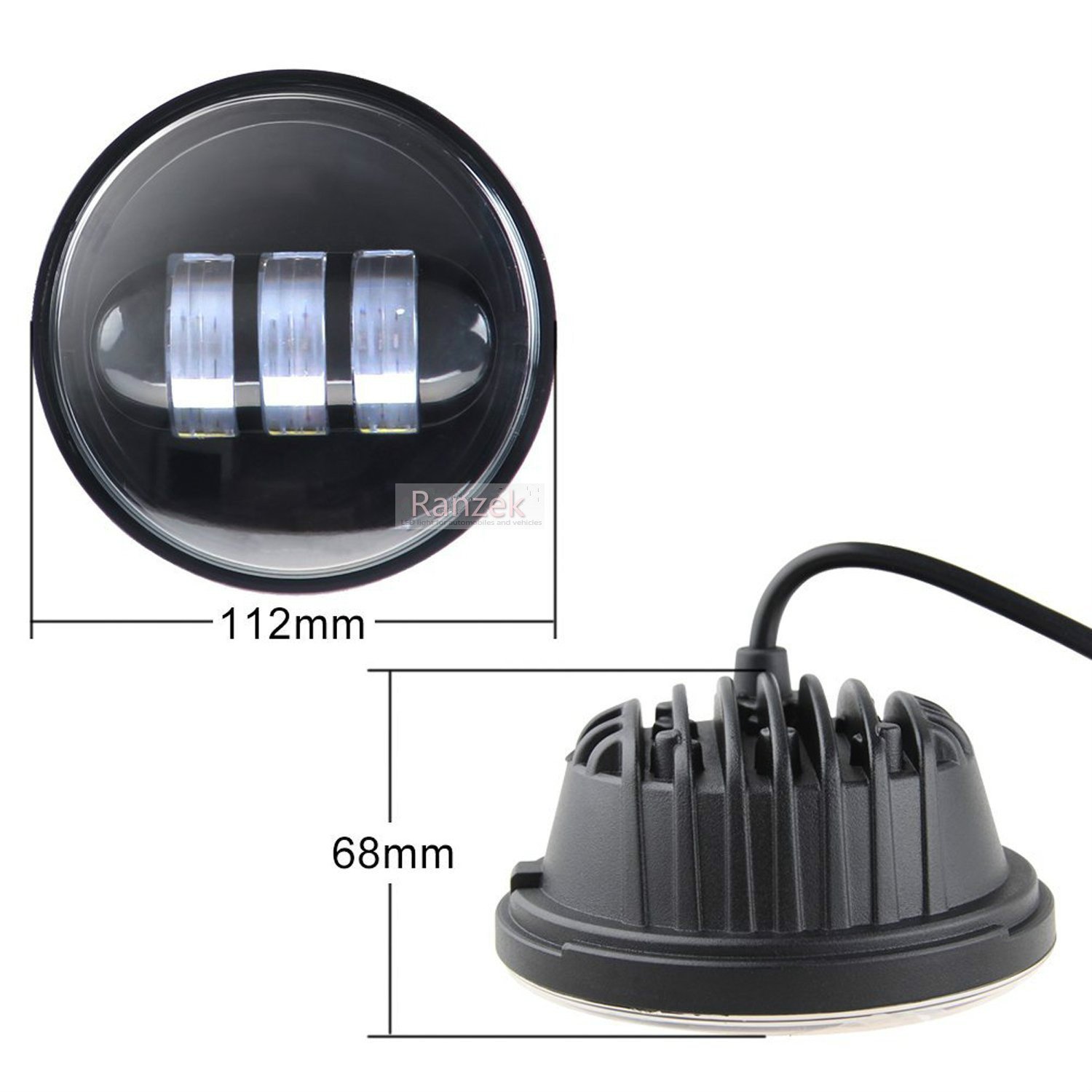Amazon | Ranzekフォグランプのための4.5インチLEDパッシングライト