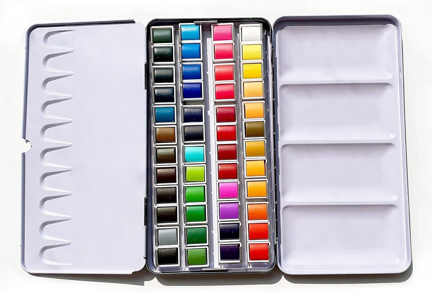 MISTER ART 48 Piece Watercolor Paint Set Half Tray Compact