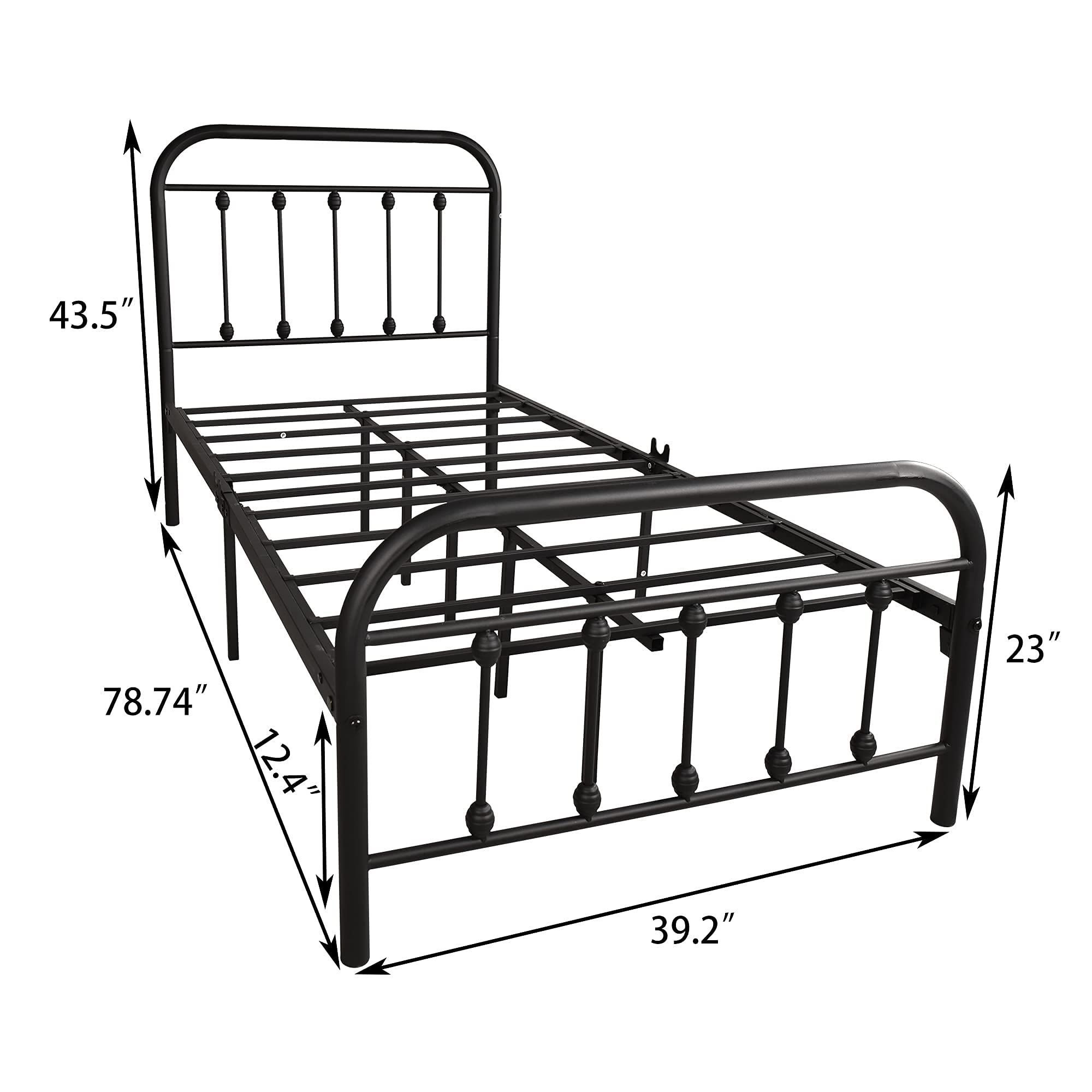 Buy Victorian Vintage Style Platform Metal Bed Frame Foundation