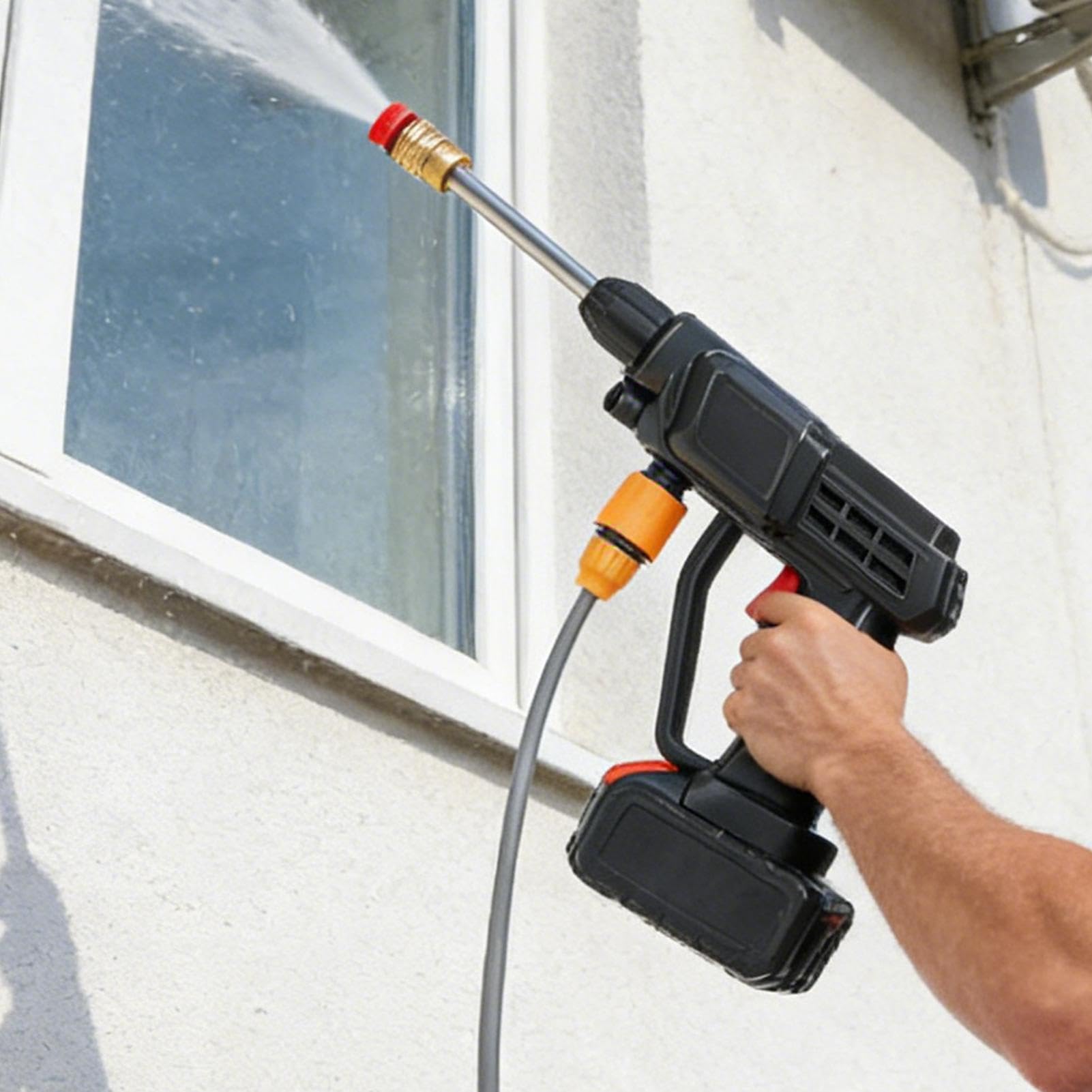 Idropulitrice a Batteria Ugello Regolabile per Pulizia | Idropulitrice Portatile per Auto Per Vialetti, Patio, Terrazze, , Giardini, Finestre, Automobile ed Casa