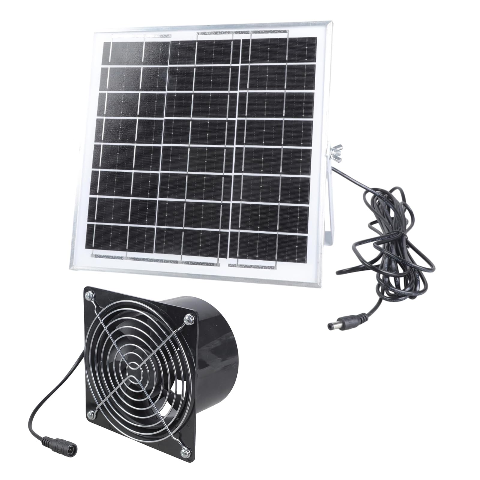 Buxuaaaa Multicolor Solar 4 Foot Exhaust Fan With 16Ft Cable Nonbrush Motor For Ventilation Chicken Collaboration Shed Window Air Distribution Renewable Power Exhaust Fan