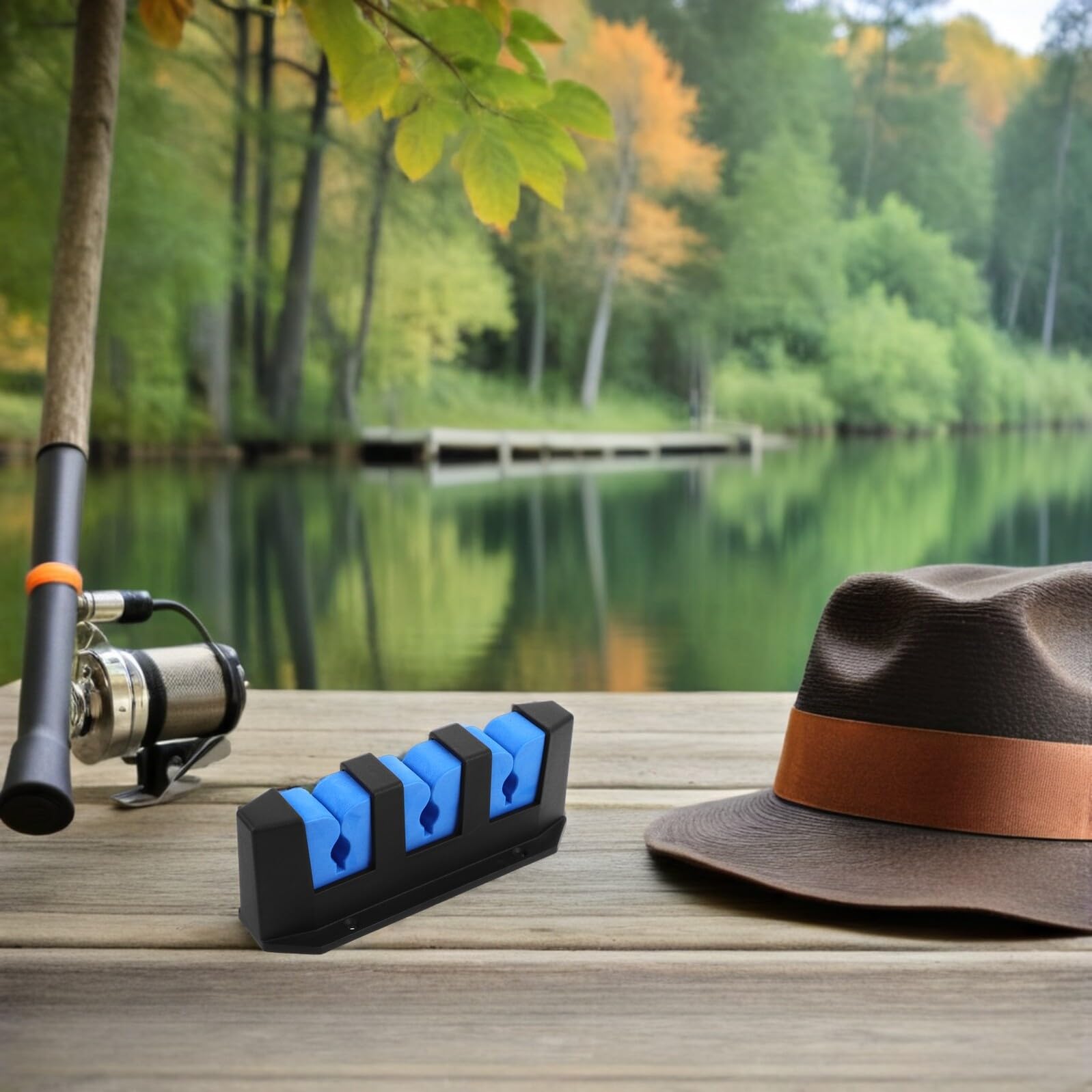 Abaodam 2pezzi Portacanne Da Pesca Da Parete Supporto Per Espositore Per Canne Da Pesca Slot Per Garage Capannoni e Cabine Design Leggero e Robusto