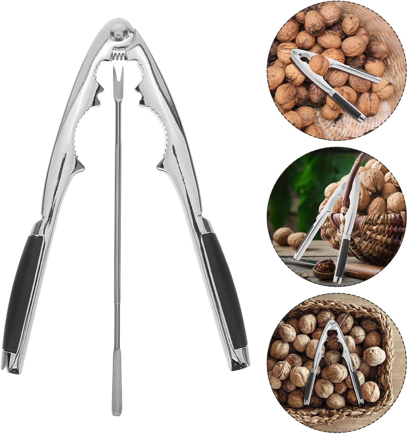 Multi Functional Nut Cracker Tool for Walnut Pecan Zinc Alloy