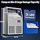 Coolski Commercial Ice Maker Machine, 150LBS/24H Ice Maker Machine with 35LBS Ice Storage Capacity, Freestanding Under Counter Ice Machine for Home Bar Office Restaurant