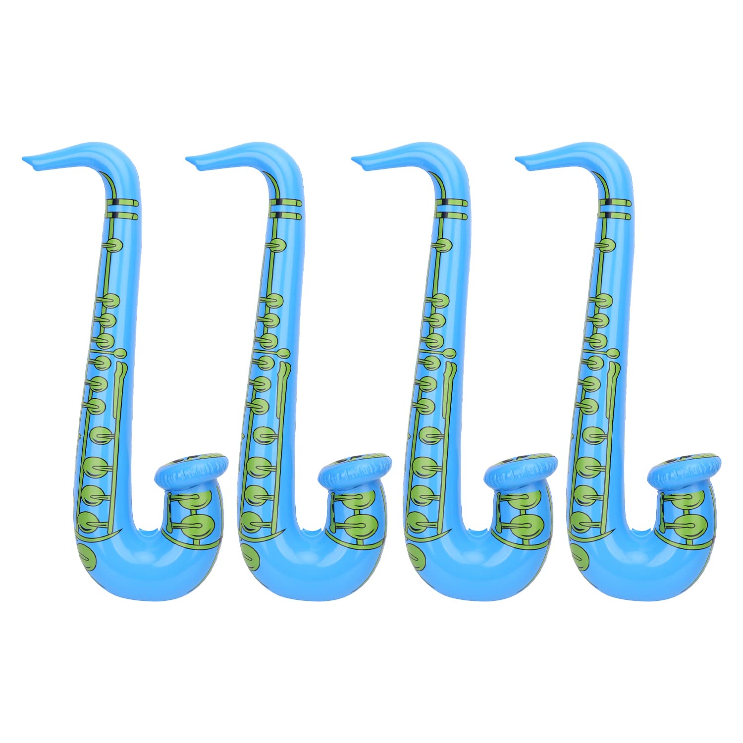 Trimming Shop Inflatable Saxophone Balloon 4pcs, Blue