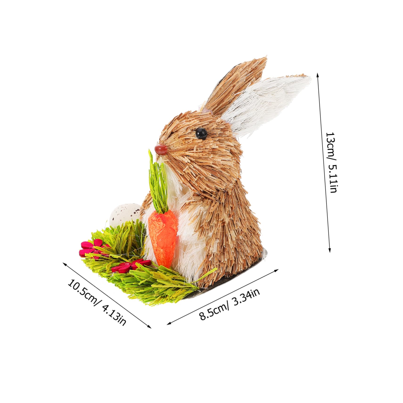 ABOOFAN 4 Pz coniglietto di paglia arredamento della tavola statua del coniglio di pasqua decorazioni casa easter bunny decorazione casa Home decor statuina di coniglietto domestico Regalo