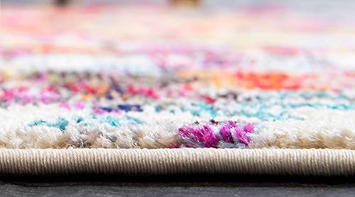 Miniatura 4 de Tapete Unique Loom colección Jardin para múltiples áreas, abstracta, vibrante, Polipropileno, MultiBeige