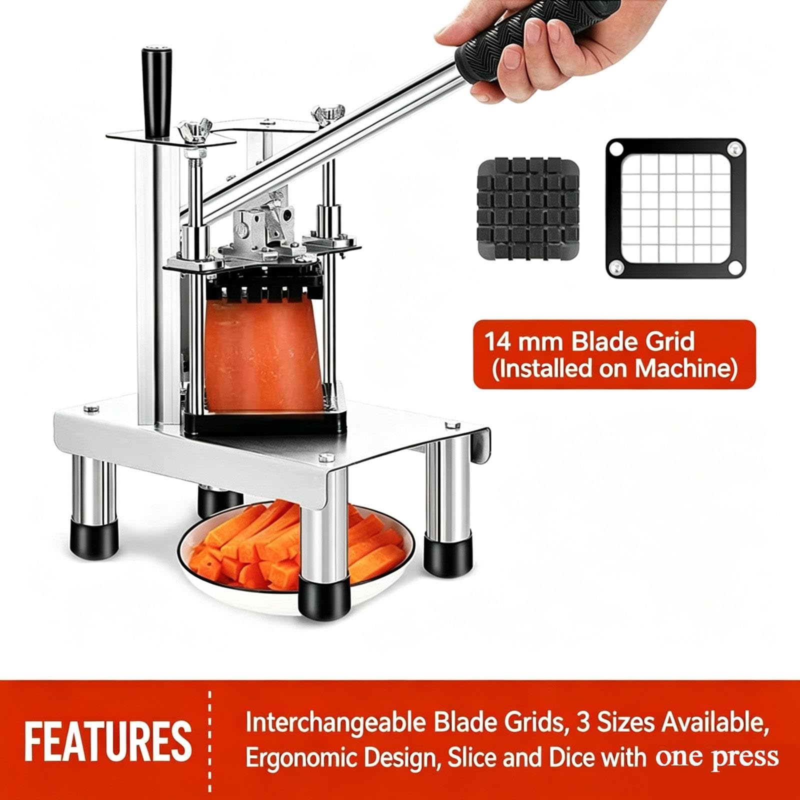 Decoupe Legumes Acier Inoxydable Manuel Pour Restaurant Usage Domestique