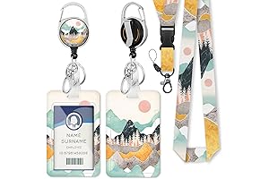 Gctriki Sunrise Mountain Retractable Keycard Lanyard
