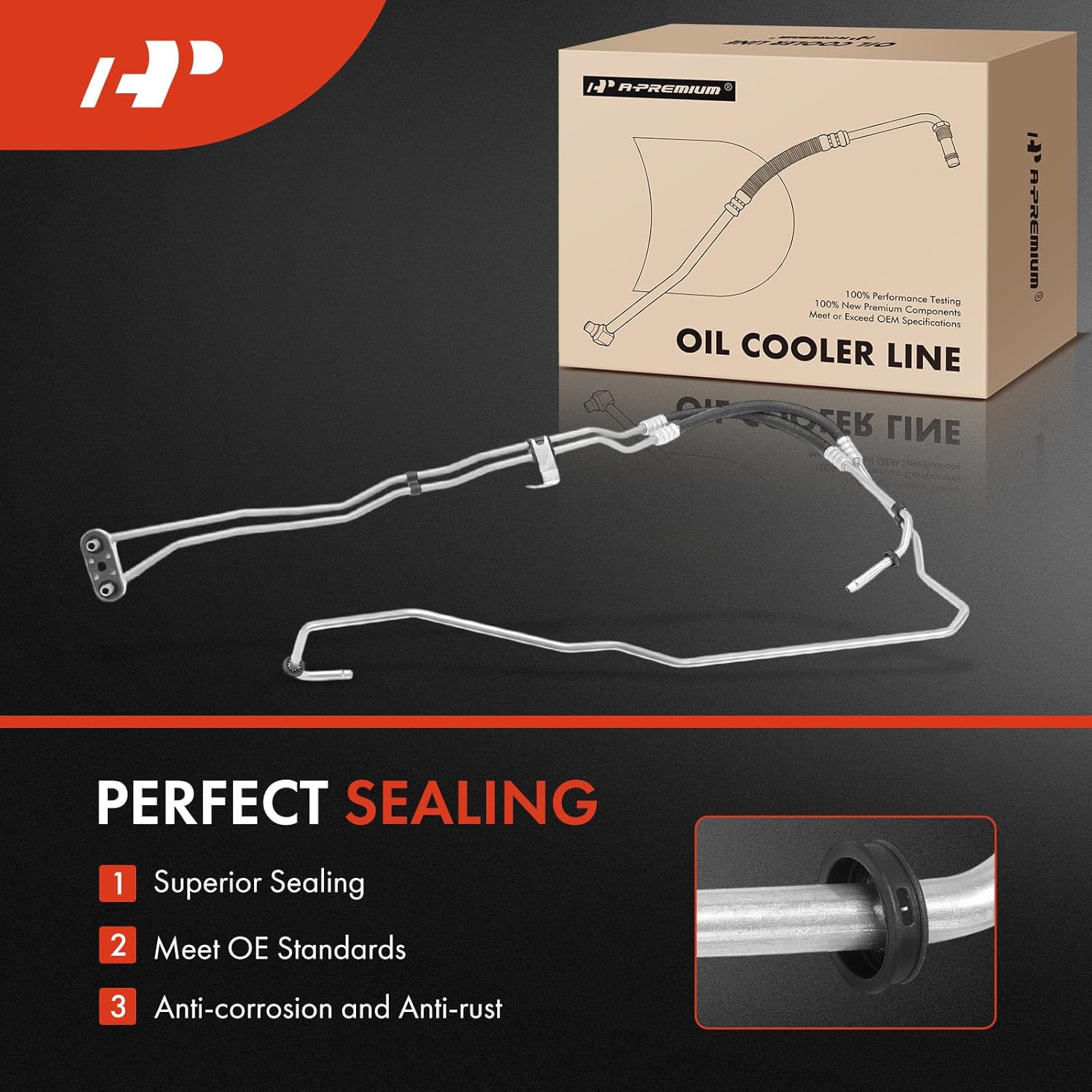 A-Premium Inlet & Outlet Automatic Transmission Oil Cooler Line Hose Assembly Compatible with Chevrolet Colorado & GMC Canyon, 2016, 3.6L