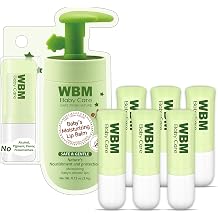 WBM Care Kids Organic Lip Balm, enriched with 100% natural ingredients, provides a hydrating and soothing effect | Pack of 6, each 0.12 oz for soft lips