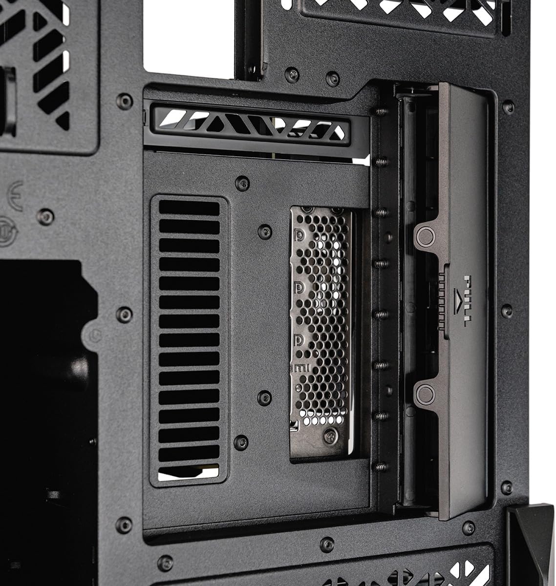 Cooler Master HAF 700 EVO PC Case internal view of motherboard tray