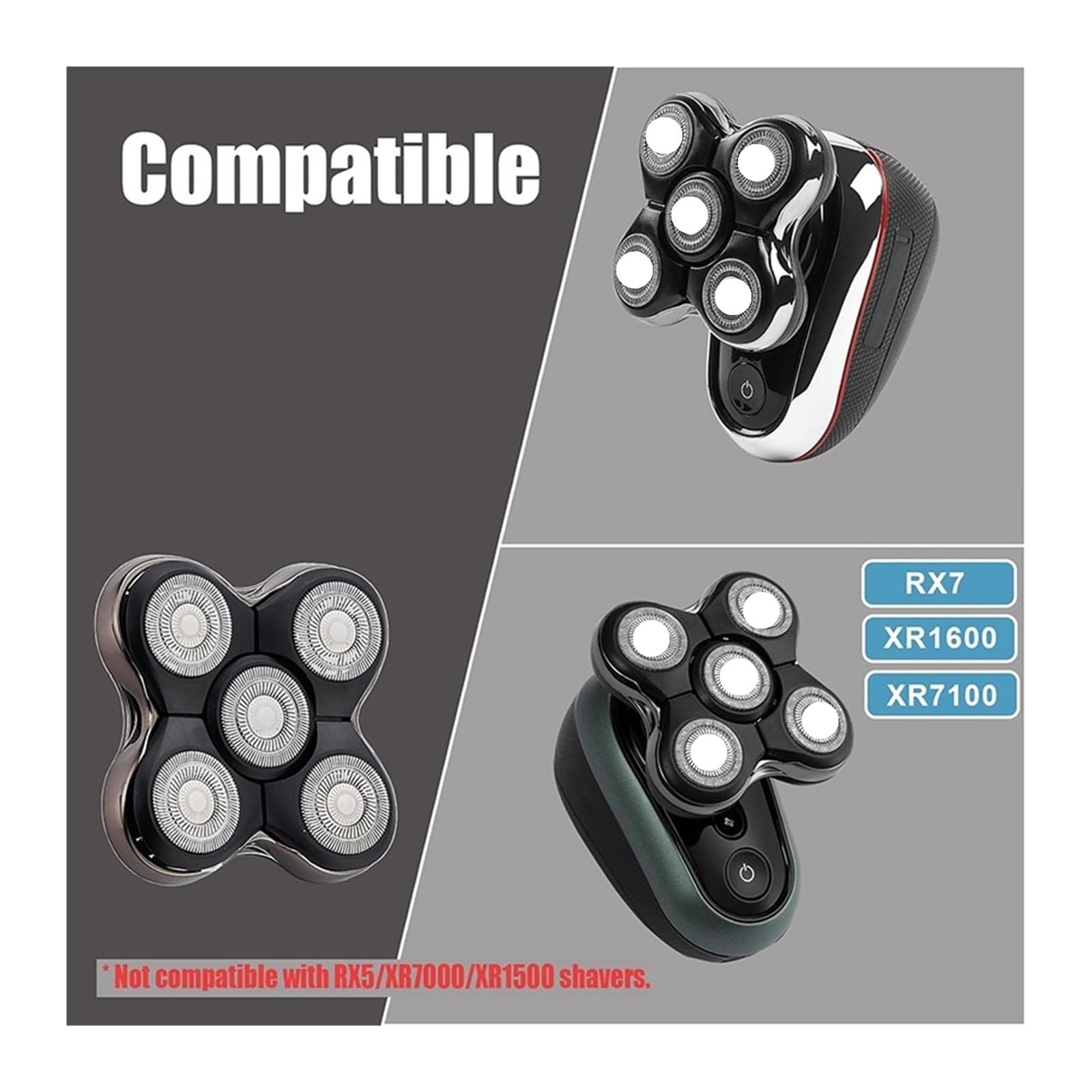 Testina di ricambio for rasoio, compatibile con Remington,