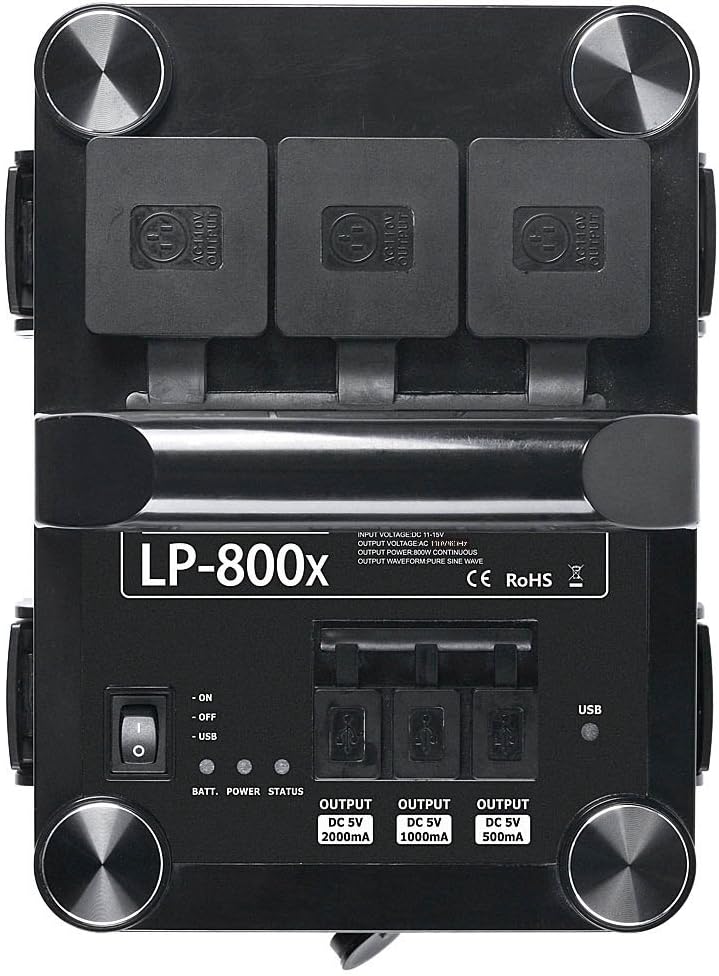 Top panel of GODOX LP-800X with controls