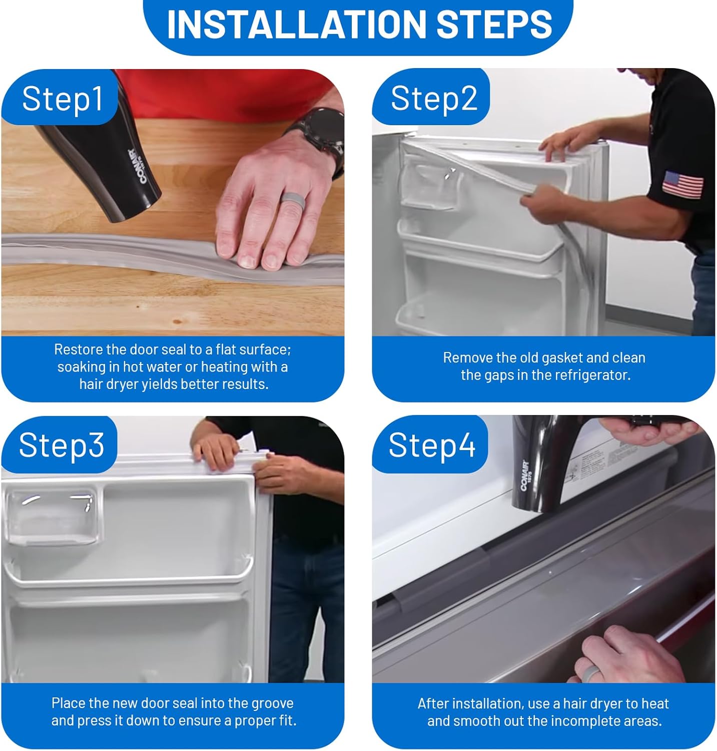 242193206 refrigerator door gasket Compatible With Frigidaire FFTR1814TW0 FFTR1821TW0 FFTR1821QW0 FFTR1814TWB FFTR1814QW0 FFTR1814QW2 FFTR1821TW6 FFTR1814LWM FFTR1814QW8B Refrigerator Door Seal