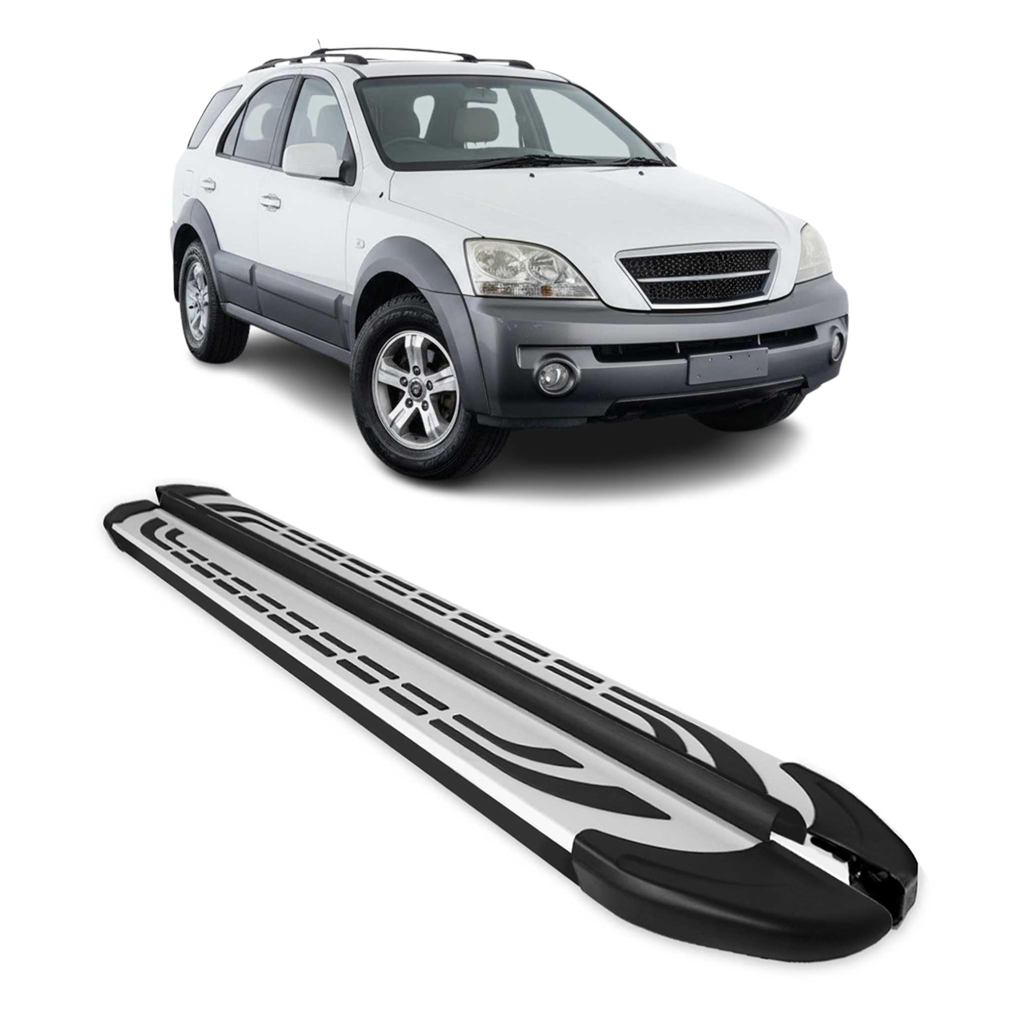 OMAC 4002937 GB boczne listwy boczne do samochodu z instrukcją montażu czarne