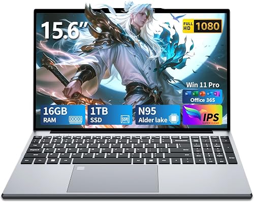 Portable Win 11, 15,6 Pouces PC Portable 16Go RAM DDR Ordinateur