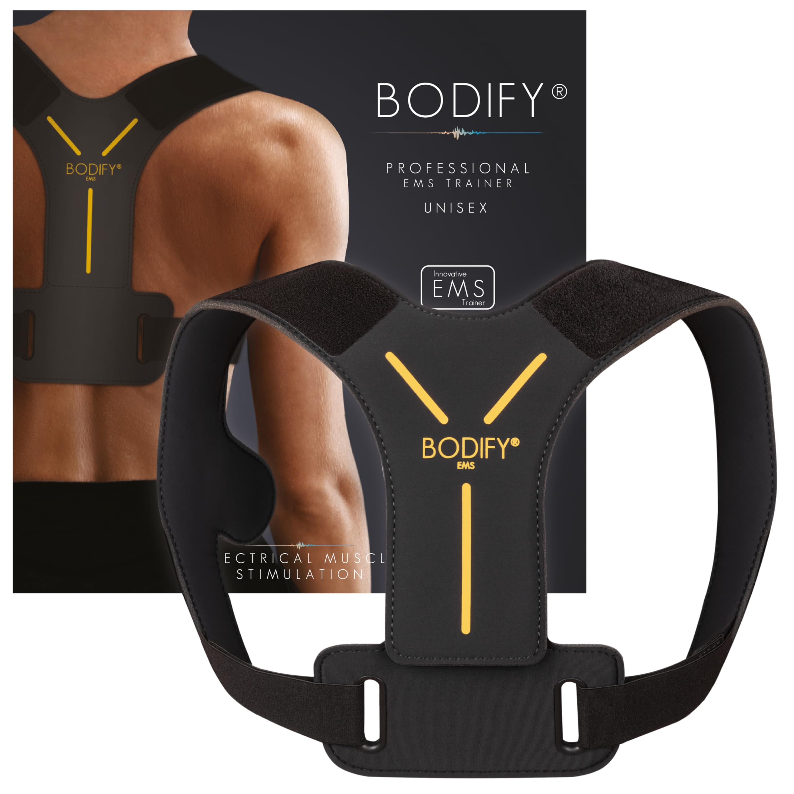 Bodify® EMS Neck Trainer PRO – Attivazione mirata della muscolatura del Collo! – Attivazione Muscolare – Allenamento EMS – Allenamento del Collo – per Uomini e Donne L'Originale