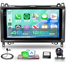 4G+128G Android 15 Car Radio Wireless Carplay for Mercedes Benz W906 Sprinter W169 W245 W639 Vito, Rimoody Andorid auto Mirror Link 9 INCELL Screen GPS WiFi Bluetooth 5.0 FM/RDS EQ-32 SWC
