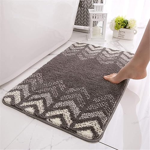 Miniatura 2 de JYDQM Tapetes de baño hechos de poliéster, extra suave y antideslizante, de microfibra, esponjoso, absorbente, para baño, bañera, kichen (color