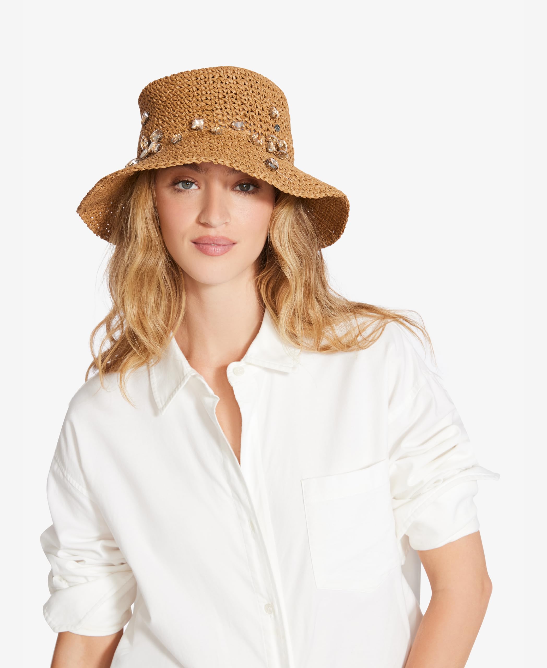 Steve Madden Emmey Bucket Hat Bob, Marron Clair, Taille Unique Femmes
